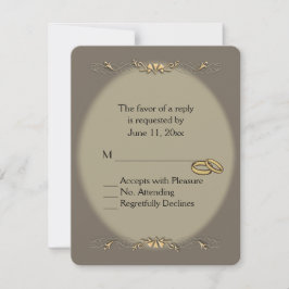 Sandstone und Gold Wedding RSVP
