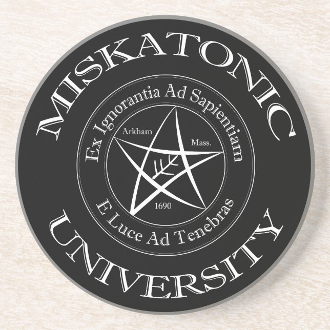 Sandstone-Untersetzer der Universität Miskatonic Getränkeuntersetzer (Vorne)