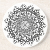 Sandstone-Untersetzer mit Mandala-Design