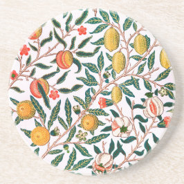 SANDSTONE UNTERSETZER: WILLIAM MORRIS : POMEGRANAT GETRÄNKEUNTERSETZER