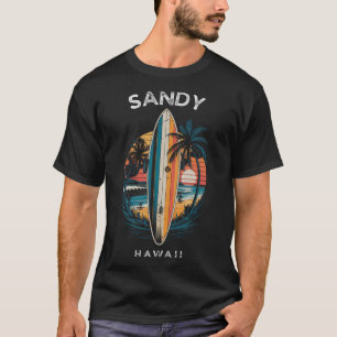Sandstrand Hawaii Männer Frauen Surfen _1  T-Shirt