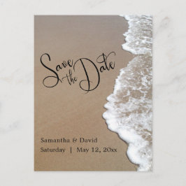 Sandstrand Hochzeit Save the Date 2a Ankündigungspostkarte