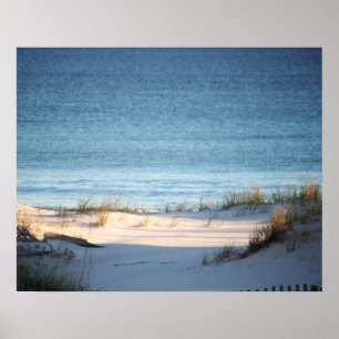 Sandstrand mit Ocean Color 16x20 Poster