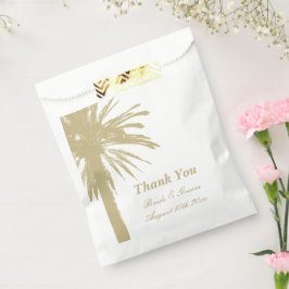 Sandstrand mit Palmen Hochzeitstaschen Geschenktütchen