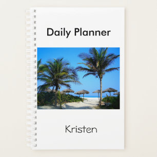 Sandstrand mit Palmen und Ozeansicht Planer