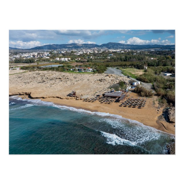 Sandstrand Paphos, Zypern Poster (Vorderseite)