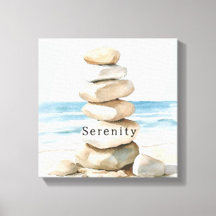 Sandstrand Serenity Felsen Ozean Leinwanddruck