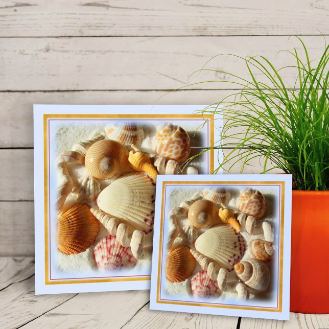 Sandstrand, Tropical Seashells Keramik Tile Fliese (Von Creator hochgeladen)