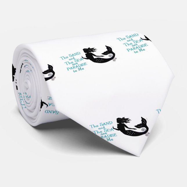 Sandstrand und Meerbusen Krawatte (Gerollt)