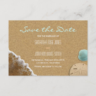Sandstrand und Muscheln - Save the Date Karte