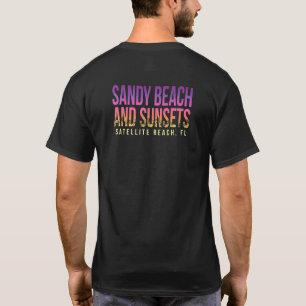 Sandstrand und Sonnenuntergänge Satelliten Beach S T-Shirt