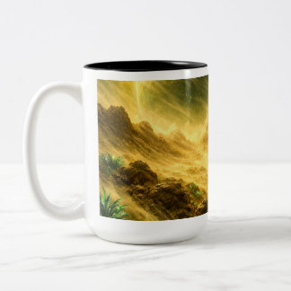 Sandsturm auf dem gelben Planeten Zweifarbige Tasse