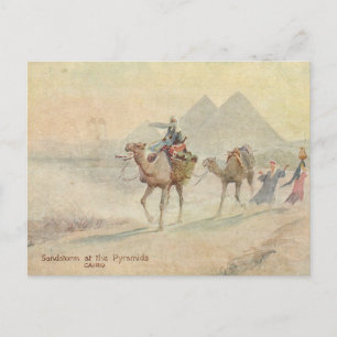 Sandsturm bei den Pyramiden Postkarte