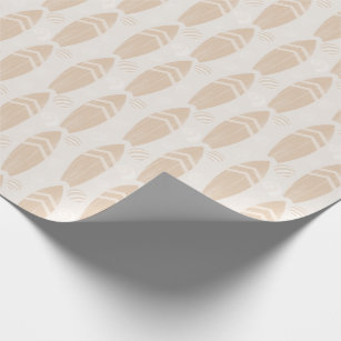 SandSurfbrett und Muschel-Musterpapier Geschenkpapier
