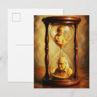 Sanduhr des Lebens Zeit Passage Symbolische Malere Postkarte