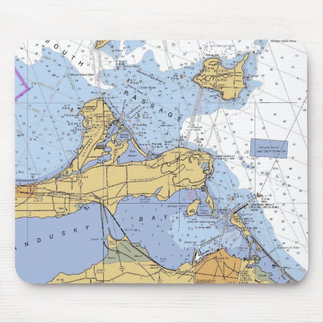 Sandusky Bucht, Seediagramm Mousepad OH- Erie (Vorne)