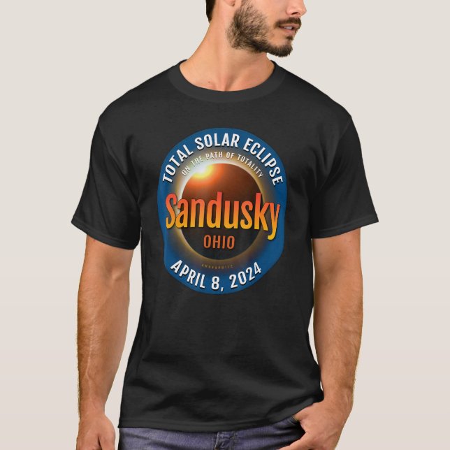 Sandusky Ohio OH Gesamtsolarauskeime 2024 3 T-Shirt (Vorderseite)