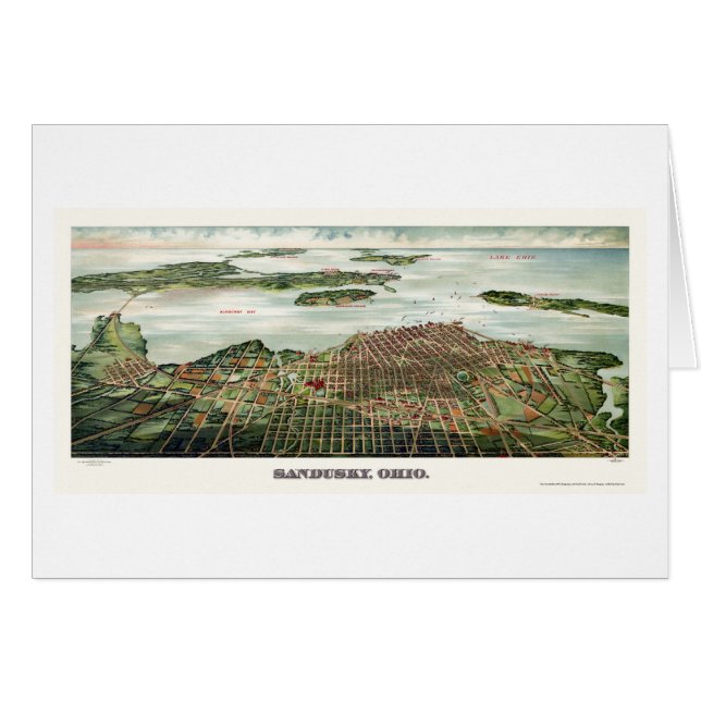 Sandusky, panoramische Karte OH- - 1898 (Vorderseite (Horizontal))
