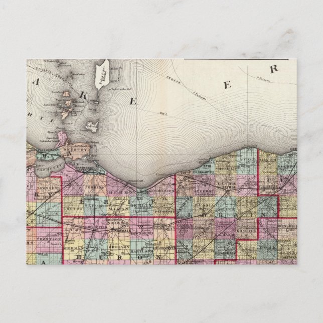 Sandusky, Seneca und Summit Landkreises Postkarte (Vorderseite)