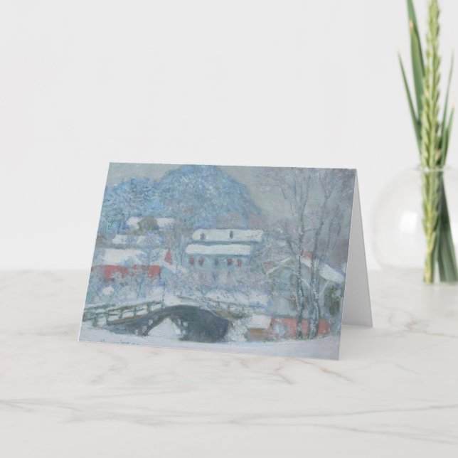 Sandviken Norwegen im Schnee Karte (Vorderseite)