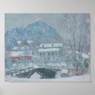 Sandviken Norwegen im Schnee Poster