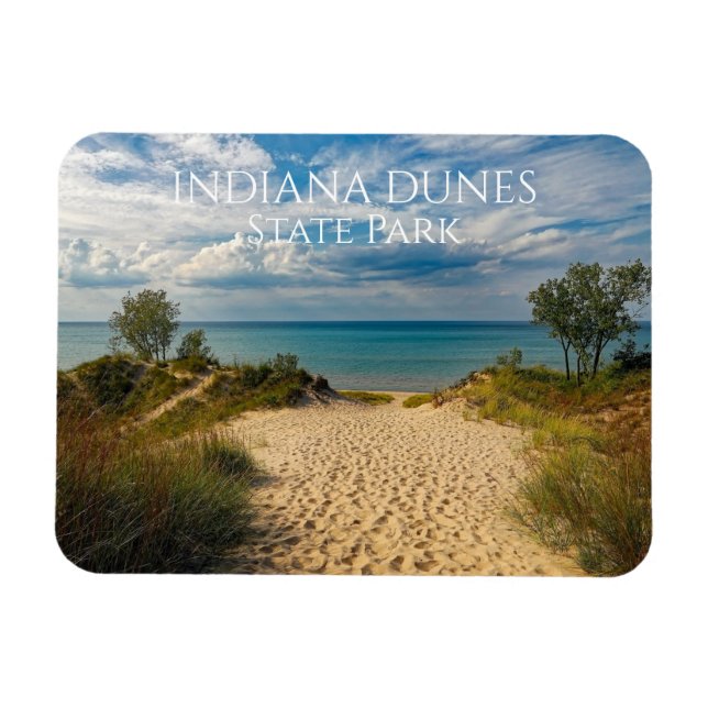 Sandweg zum Lake Michigan Beach, Indiana Dunes Magnet (Horizontal)