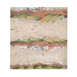 Sandwich Avocado & Lox Notizblock