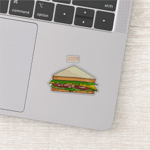 Sandwich Cartoon Illustration Aufkleber