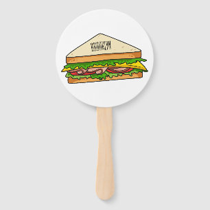 Sandwich Cartoon Illustration Fächer