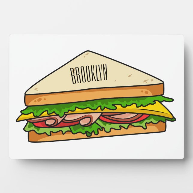 Sandwich Cartoon Illustration Fotoplatte (Vorderseite)