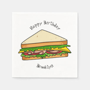 Sandwich Cartoon Illustration Serviette