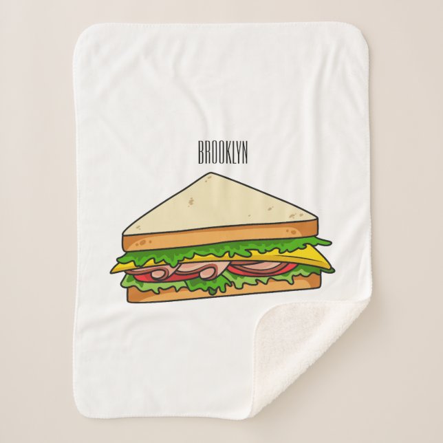 Sandwich Cartoon Illustration Sherpadecke (Vorderseite)