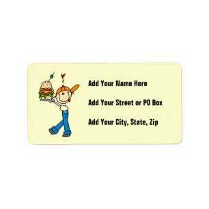 Sandwich Connoisseur Strichmännchen Adressaufkleber