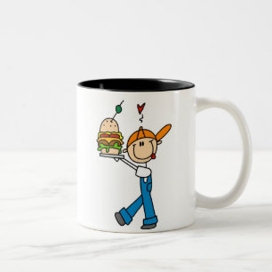 Sandwich Connoisseur Strichmännchen Zweifarbige Tasse