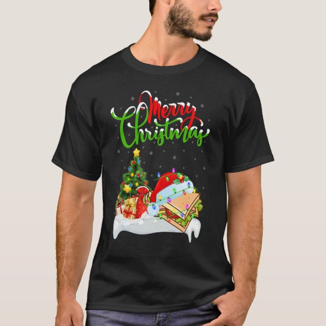 Sandwich Food   Xmas Decoration Santa Sandwich Chr T-Shirt (Vorderseite)