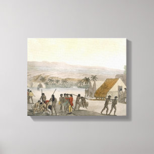 Sandwich-Inseln - ein Bewohner des Westens, der Leinwanddruck