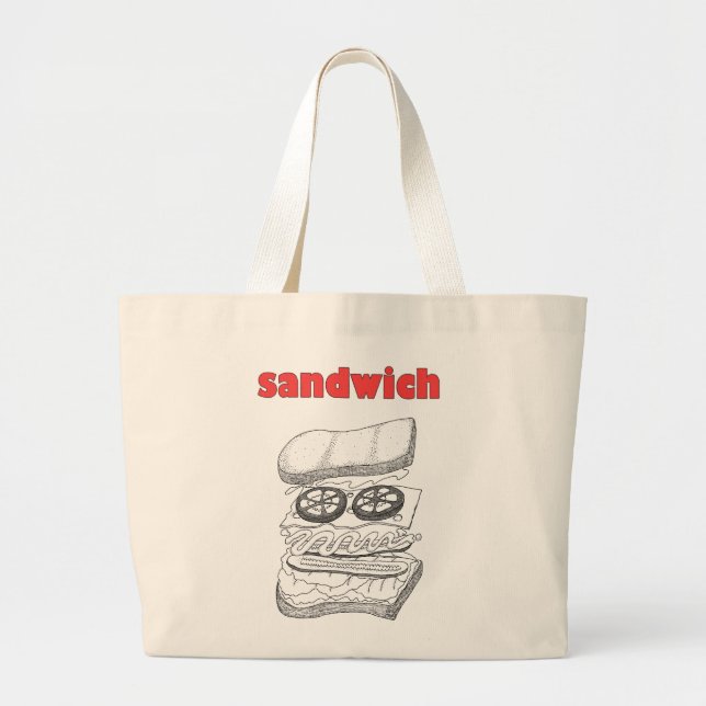 Sandwich Jumbo Stoffbeutel (Vorne)
