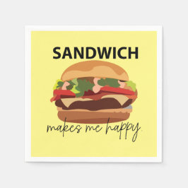 Sandwich macht mich glücklich Party Serviette