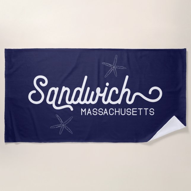Sandwich Massachusetts Nautical Strandtuch (Vorderseite)