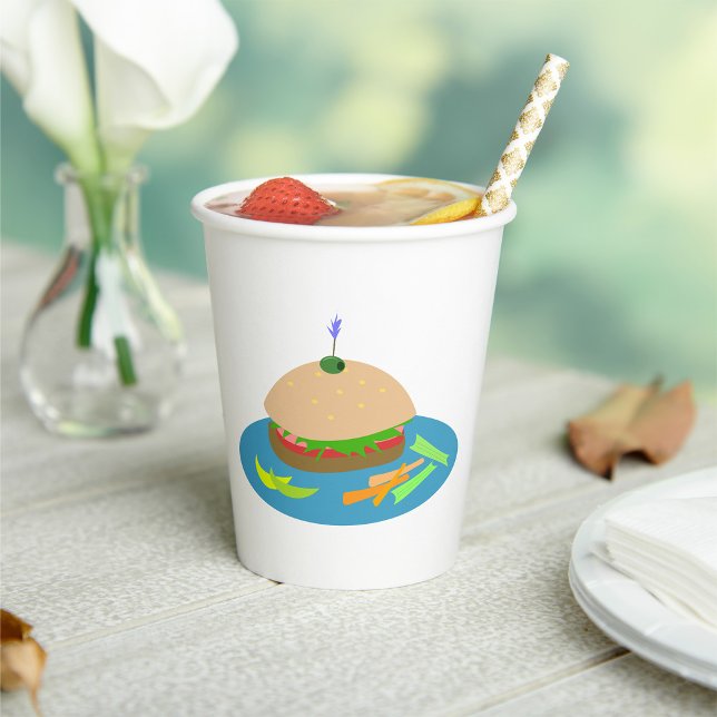 Sandwich mit Veggie Sides Fun Food Pappbecher (Von Creator hochgeladen)