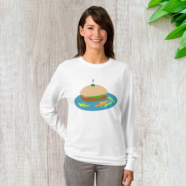 Sandwich mit Veggie Sides Fun Food T-Shirt (Von Creator hochgeladen)