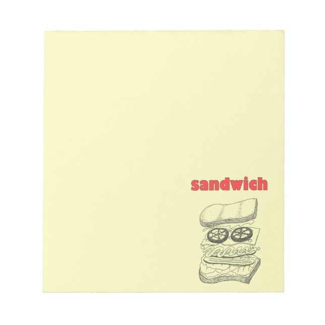 Sandwich Notizblock (Vorderseite)