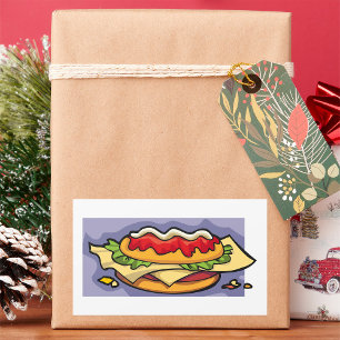 Sandwich Rechteckiger Aufkleber