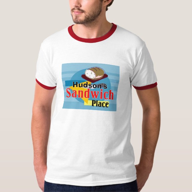 Sandwich Shop - Mit IHREM Namen anpassen T-Shirt (Vorderseite)