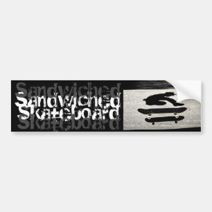 Sandwich-Skateboard Autoaufkleber