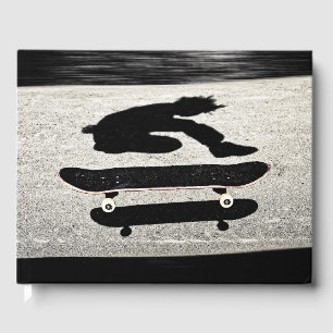 Sandwich-Skateboard Gästebuch