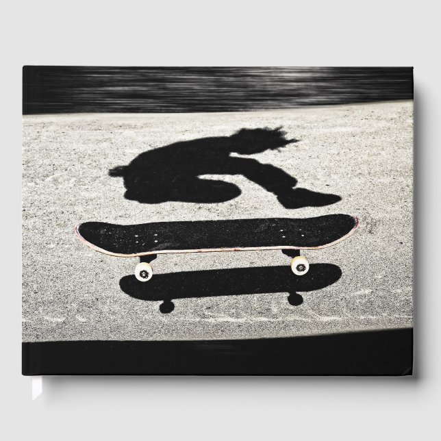Sandwich-Skateboard Gästebuch (Vorderseite)