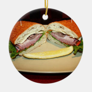 Sandwich Smile Keramikornament