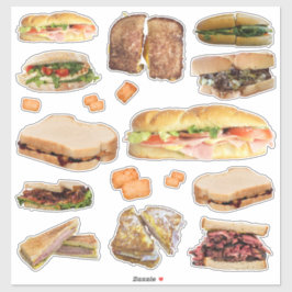 Sandwich Stickers Aufkleber