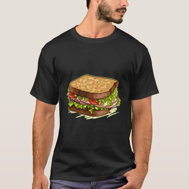Sandwich Whole Weiheat Turkey Ham Sandwich Day 202 T-Shirt (Vorderseite)